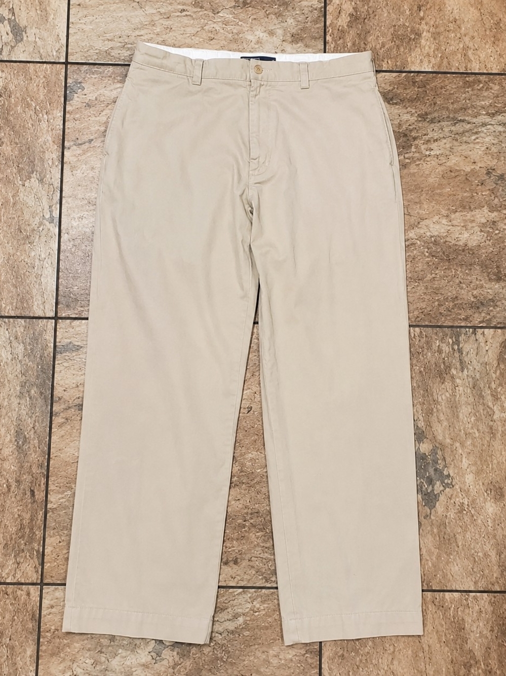 Polo Ralph Lauren Philip Pant Classic Chino Khaki Flat Front Men's 36x34